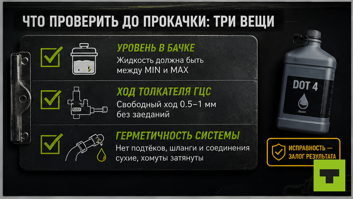 Чеклист проверки КАМАЗа перед прокачкой сцепления: уровень, ход, герметичность